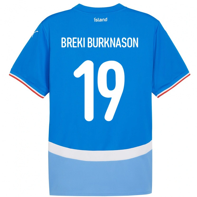 Danxen Mujer Camiseta Islandia Birnir Breki Burknason #19 Azul 1ª Equipación 24-26 La Camisa México