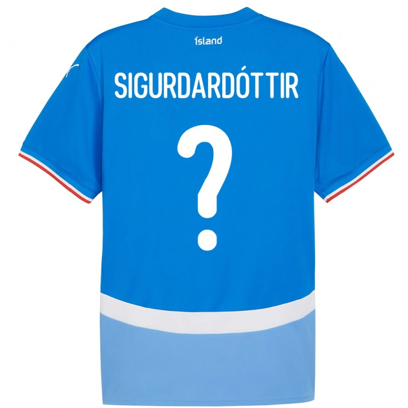 Danxen Mujer Camiseta Islandia Sandra Sigurðardóttir #0 Azul 1ª Equipación 24-26 La Camisa México