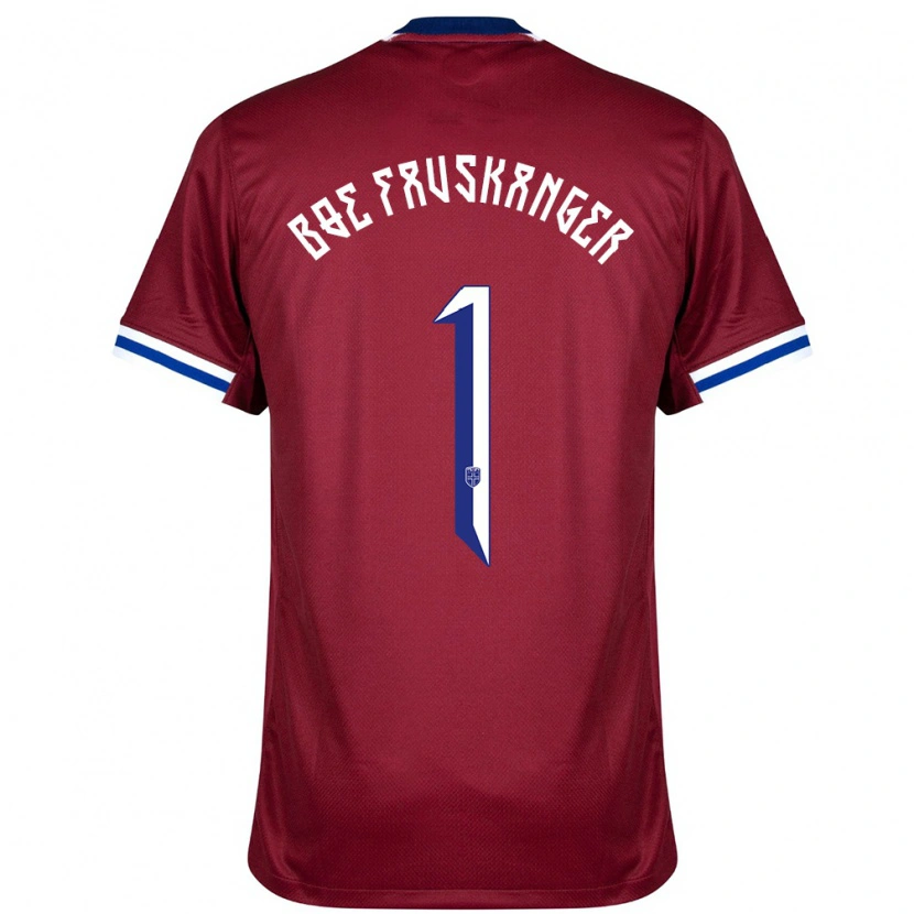 Danxen Mujer Camiseta Noruega Einar Bøe Fauskanger #1 Rojo Azul Blanco 1ª Equipación 24-26 La Camisa México