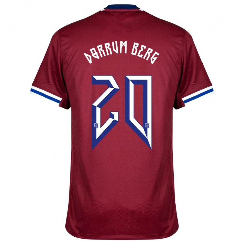 Danxen Mujer Camiseta Noruega Fredrik Dørrum Berg #20 Rojo Azul Blanco 1ª Equipación 24-26 La Camisa México