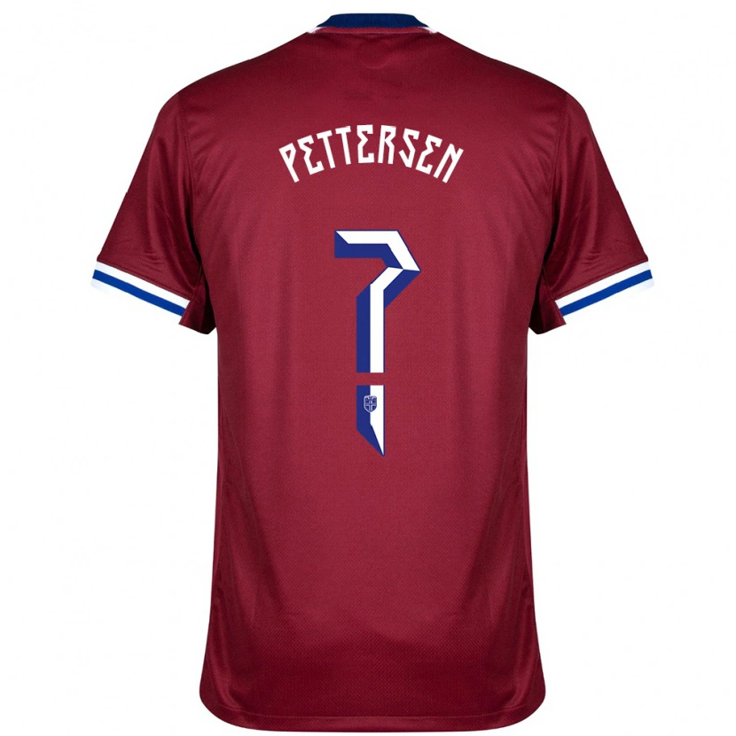 Danxen Mujer Camiseta Noruega Guro Pettersen #0 Rojo Azul Blanco 1ª Equipación 24-26 La Camisa México
