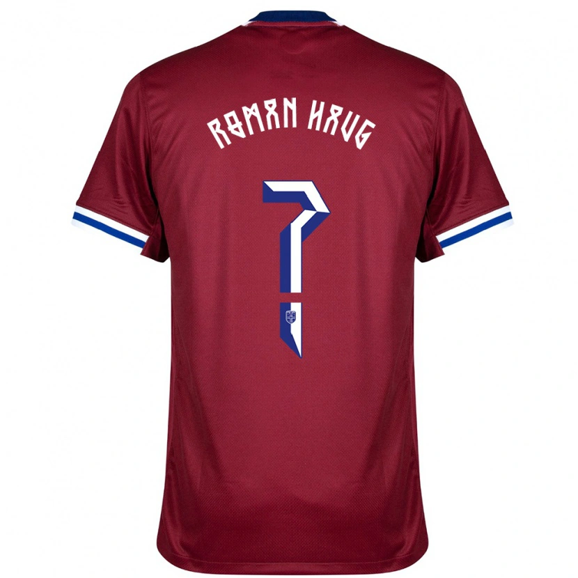 Danxen Mujer Camiseta Noruega Sophie Román Haug #0 Rojo Azul Blanco 1ª Equipación 24-26 La Camisa México