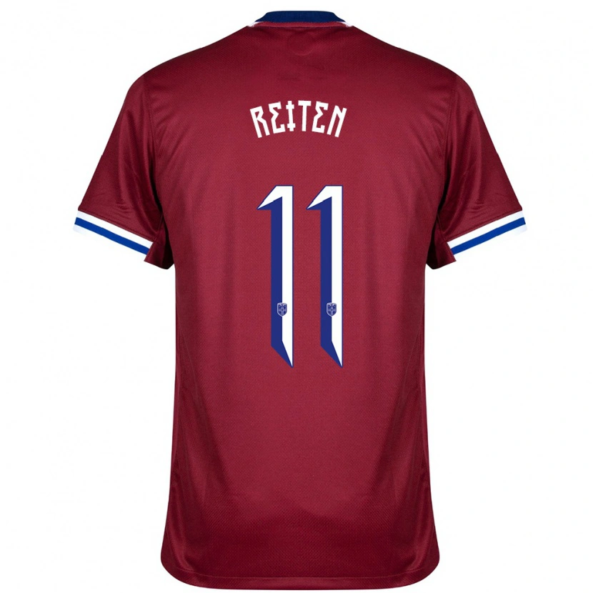 Danxen Mujer Camiseta Noruega Guro Reiten #11 Rojo Azul Blanco 1ª Equipación 24-26 La Camisa México