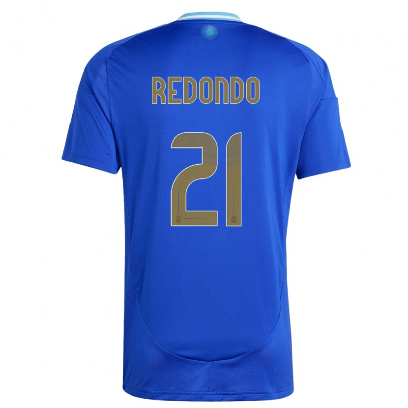 Danxen Mujer Camiseta Argentina Federico Redondo #21 Azul 2ª Equipación 24-26 La Camisa México