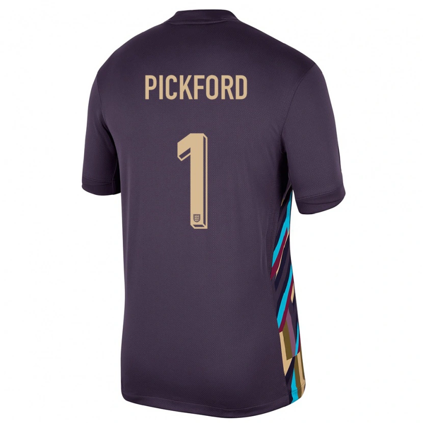 Danxen Mujer Camiseta Inglaterra Jordan Pickford #1 Pasa Oscura 2ª Equipación 24-26 La Camisa México