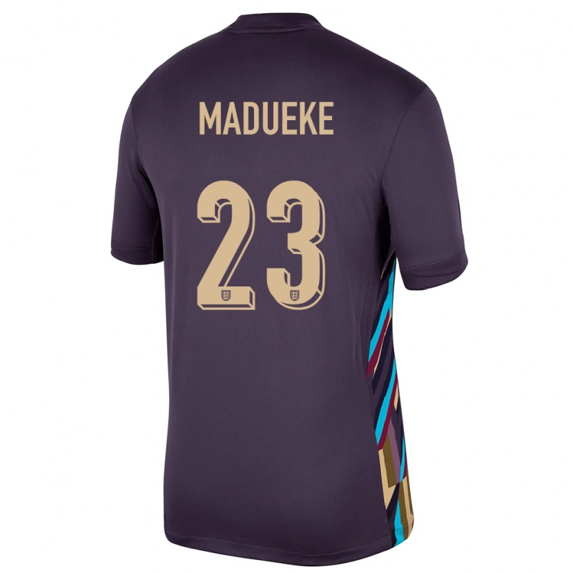 Danxen Mujer Camiseta Inglaterra Noni Madueke #23 Pasa Oscura 2ª Equipación 24-26 La Camisa México