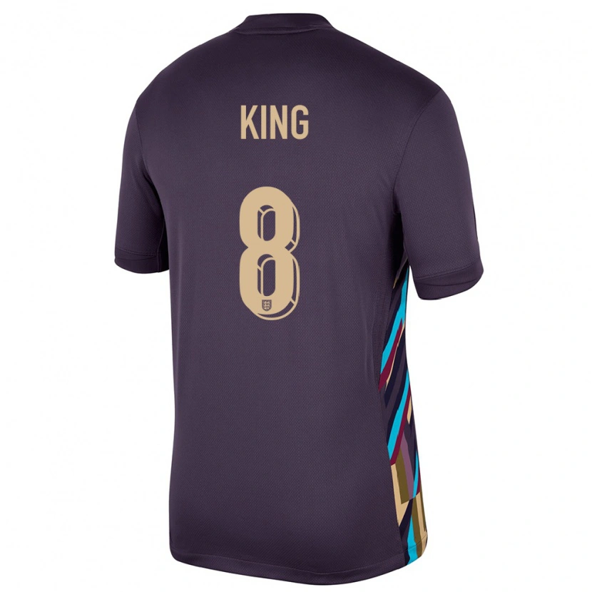 Danxen Mujer Camiseta Inglaterra Joshua King #8 Pasa Oscura 2ª Equipación 24-26 La Camisa México