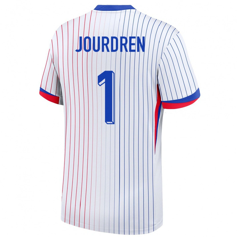 Danxen Mujer Camiseta Francia Ilan Jourdren #1 Blanco 2ª Equipación 24-26 La Camisa México