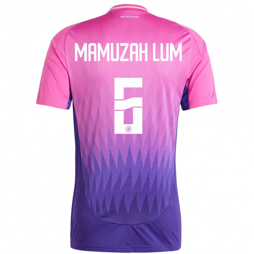 Danxen Mujer Camiseta Alemania Boris Mamuzah Lum #6 Rosado Morado 2ª Equipación 24-26 La Camisa México