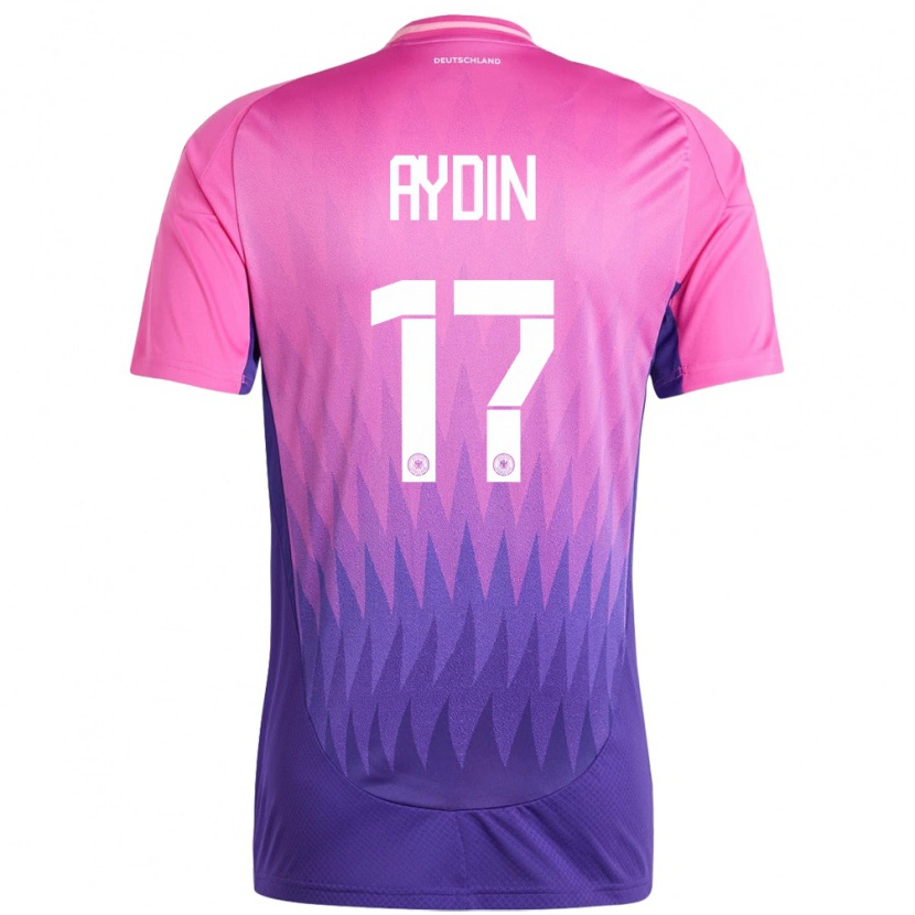 Danxen Mujer Camiseta Alemania Ali Aydin #17 Rosado Morado 2ª Equipación 24-26 La Camisa México