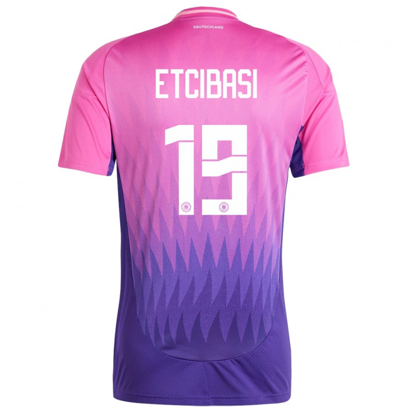 Danxen Mujer Camiseta Alemania Taycan Etcibasi #19 Rosado Morado 2ª Equipación 24-26 La Camisa México