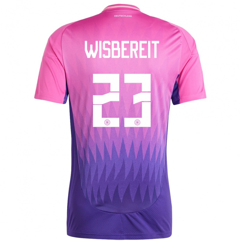 Danxen Mujer Camiseta Alemania Tom Wisbereit #23 Rosado Morado 2ª Equipación 24-26 La Camisa México