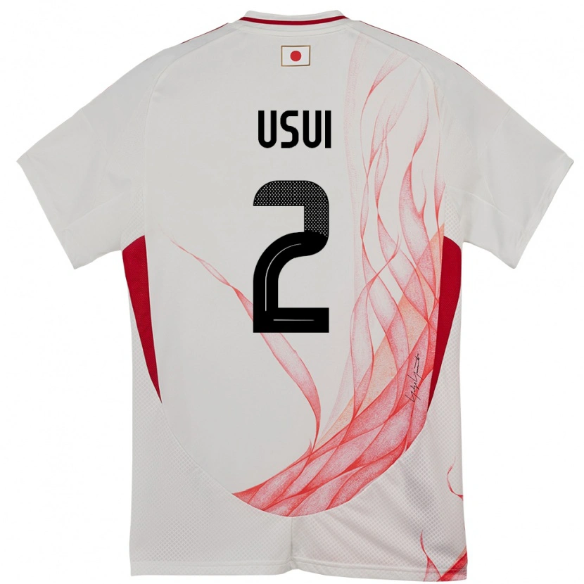 Danxen Mujer Camiseta Japón Tsubasa Usui #2 Blanco 2ª Equipación 24-26 La Camisa México