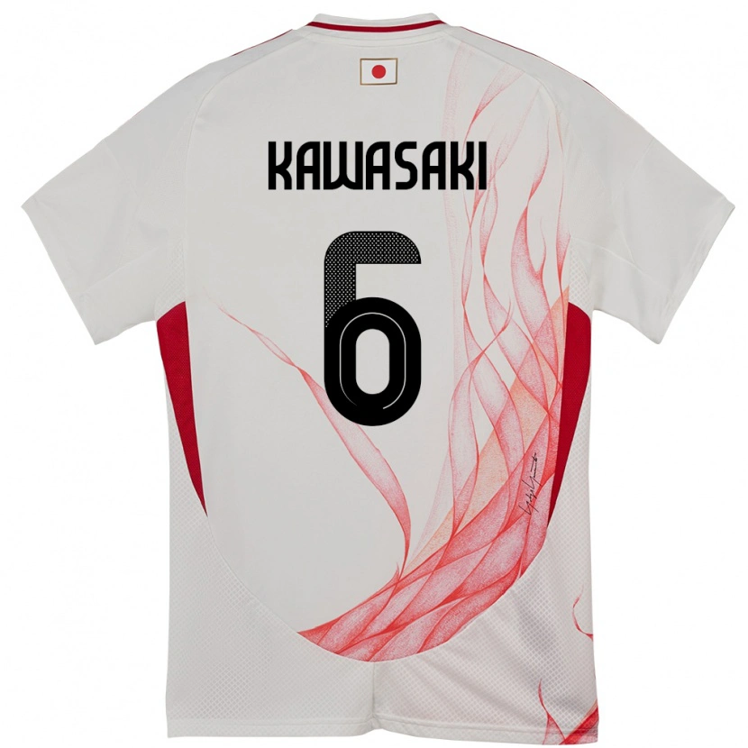 Danxen Mujer Camiseta Japón Sota Kawasaki #6 Blanco 2ª Equipación 24-26 La Camisa México