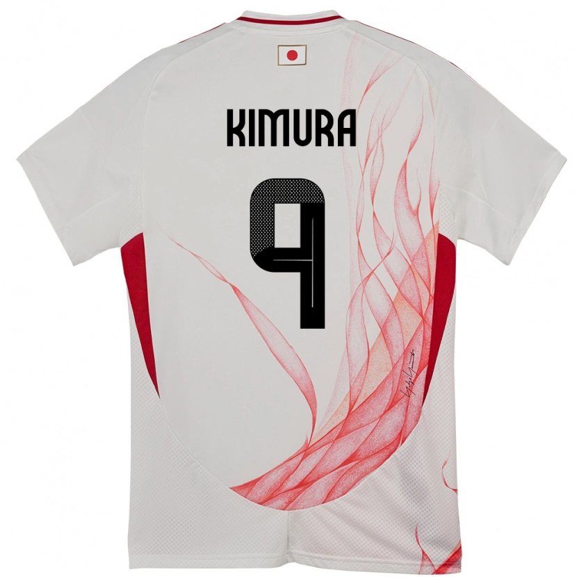 Danxen Mujer Camiseta Japón Yudai Kimura #9 Blanco 2ª Equipación 24-26 La Camisa México