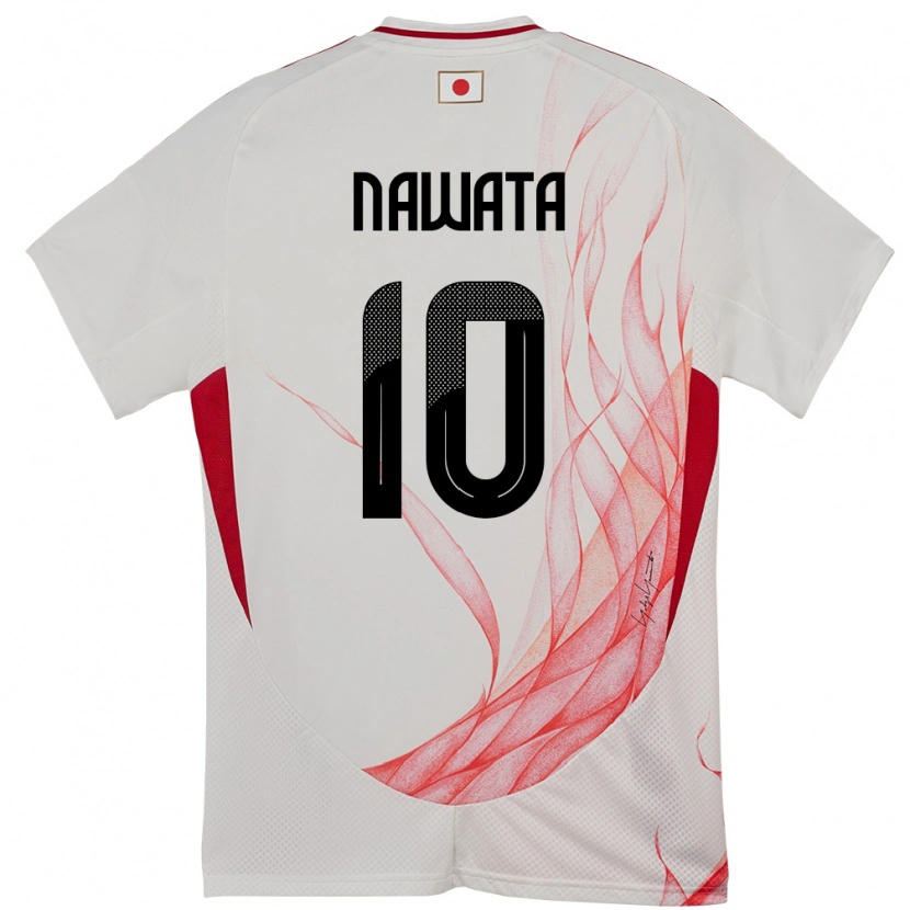Danxen Mujer Camiseta Japón Gaku Nawata #10 Blanco 2ª Equipación 24-26 La Camisa México