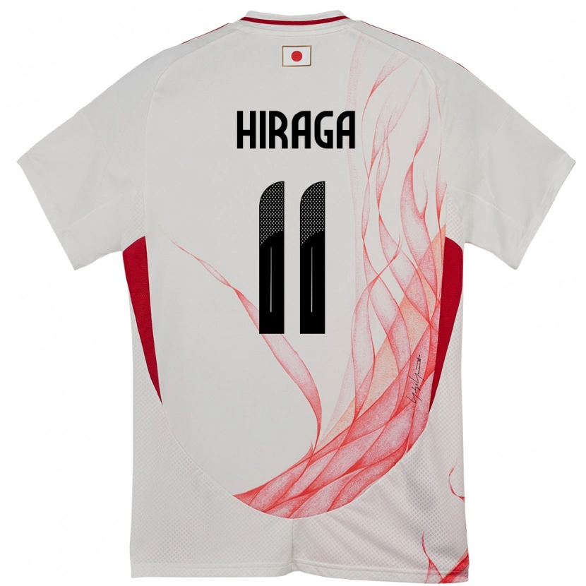 Danxen Mujer Camiseta Japón Sora Hiraga #11 Blanco 2ª Equipación 24-26 La Camisa México