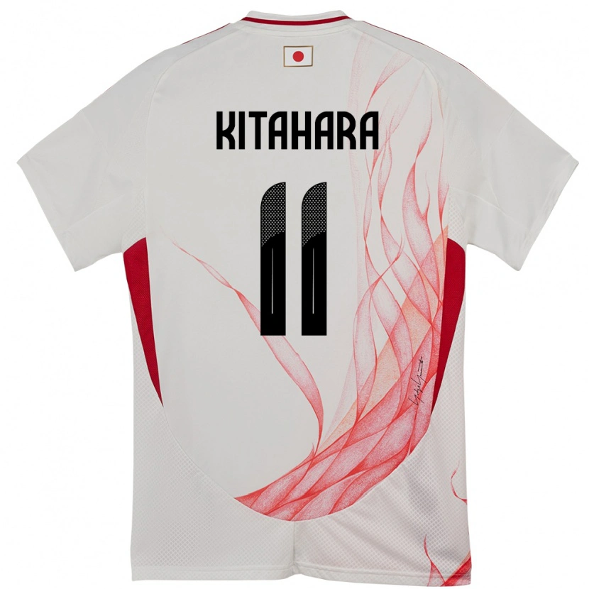 Danxen Mujer Camiseta Japón Maki Kitahara #11 Blanco 2ª Equipación 24-26 La Camisa México
