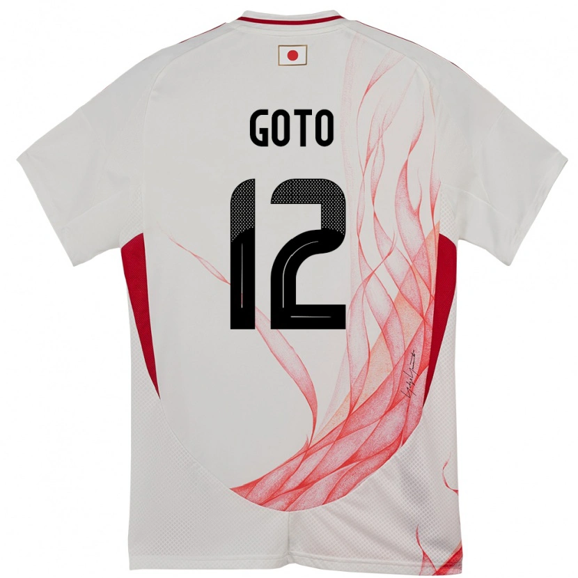Danxen Mujer Camiseta Japón Wataru Goto #12 Blanco 2ª Equipación 24-26 La Camisa México