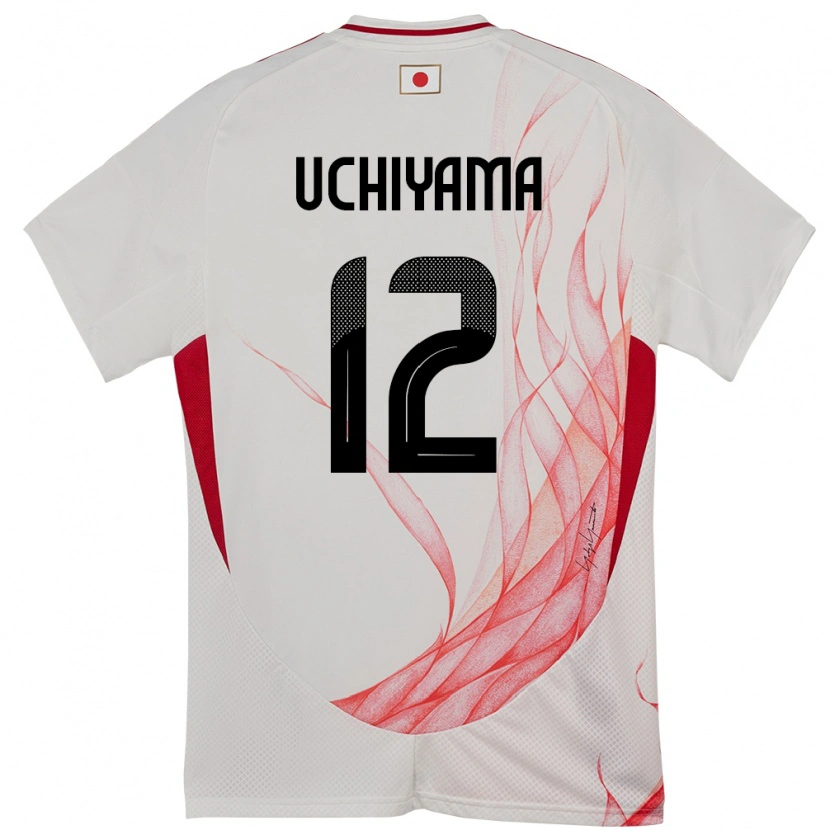 Danxen Mujer Camiseta Japón Shota Uchiyama #12 Blanco 2ª Equipación 24-26 La Camisa México
