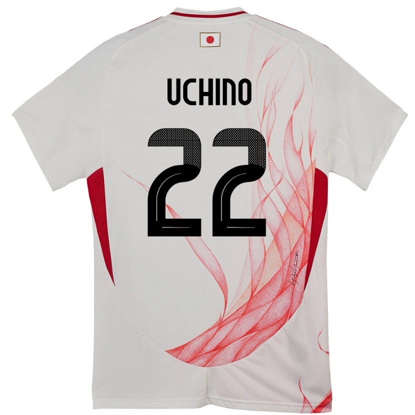 Danxen Mujer Camiseta Japón Takashi Uchino #22 Blanco 2ª Equipación 24-26 La Camisa México