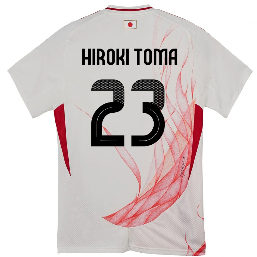 Danxen Mujer Camiseta Japón Otavio Hiroki Toma #23 Blanco 2ª Equipación 24-26 La Camisa México