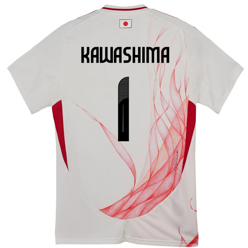 Danxen Mujer Camiseta Japón Eiji Kawashima #1 Blanco 2ª Equipación 24-26 La Camisa México