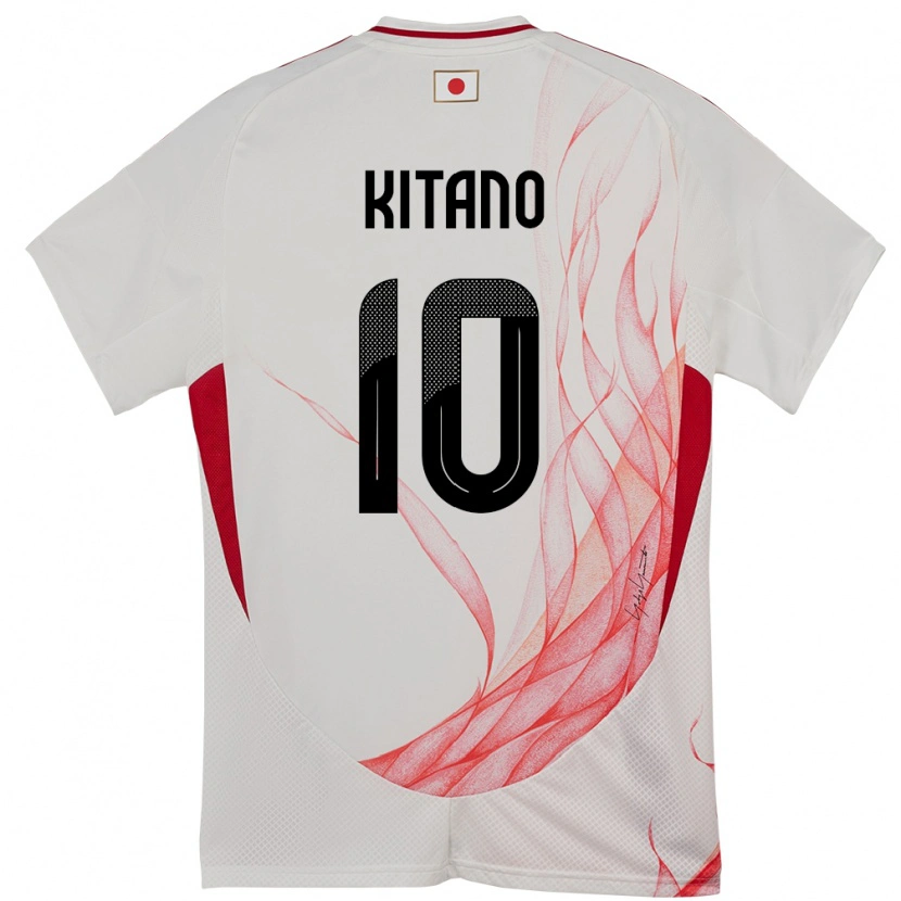 Danxen Mujer Camiseta Japón Sota Kitano #10 Blanco 2ª Equipación 24-26 La Camisa México