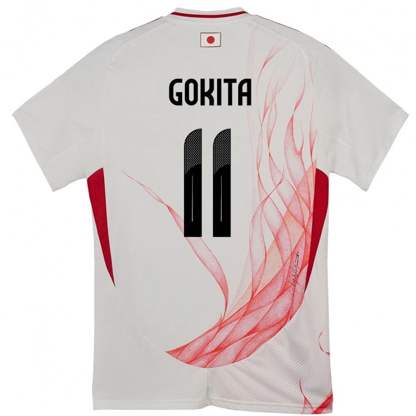Danxen Mujer Camiseta Japón Kishin Gokita #11 Blanco 2ª Equipación 24-26 La Camisa México