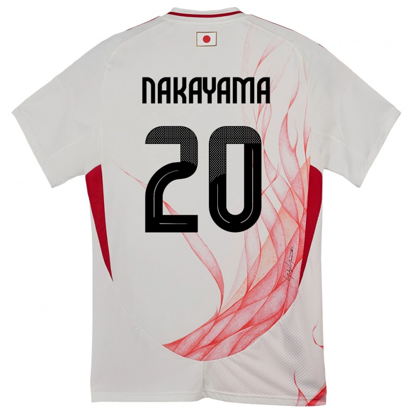 Danxen Mujer Camiseta Japón Yuta Nakayama #20 Blanco 2ª Equipación 24-26 La Camisa México