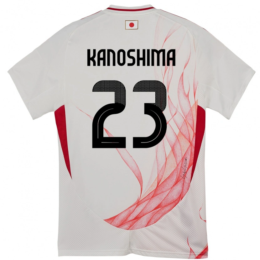 Danxen Mujer Camiseta Japón Yu Kanoshima #23 Blanco 2ª Equipación 24-26 La Camisa México