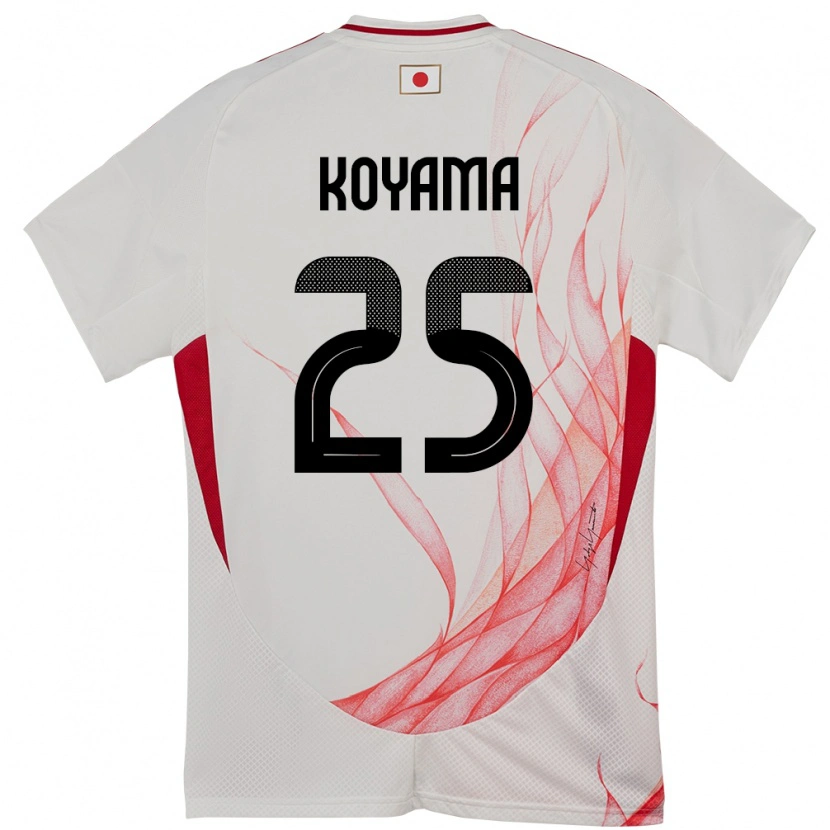 Danxen Mujer Camiseta Japón Shinomi Koyama #25 Blanco 2ª Equipación 24-26 La Camisa México