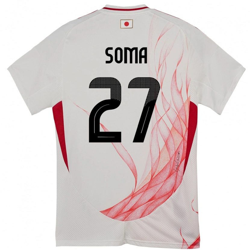 Danxen Mujer Camiseta Japón Yuki Soma #27 Blanco 2ª Equipación 24-26 La Camisa México