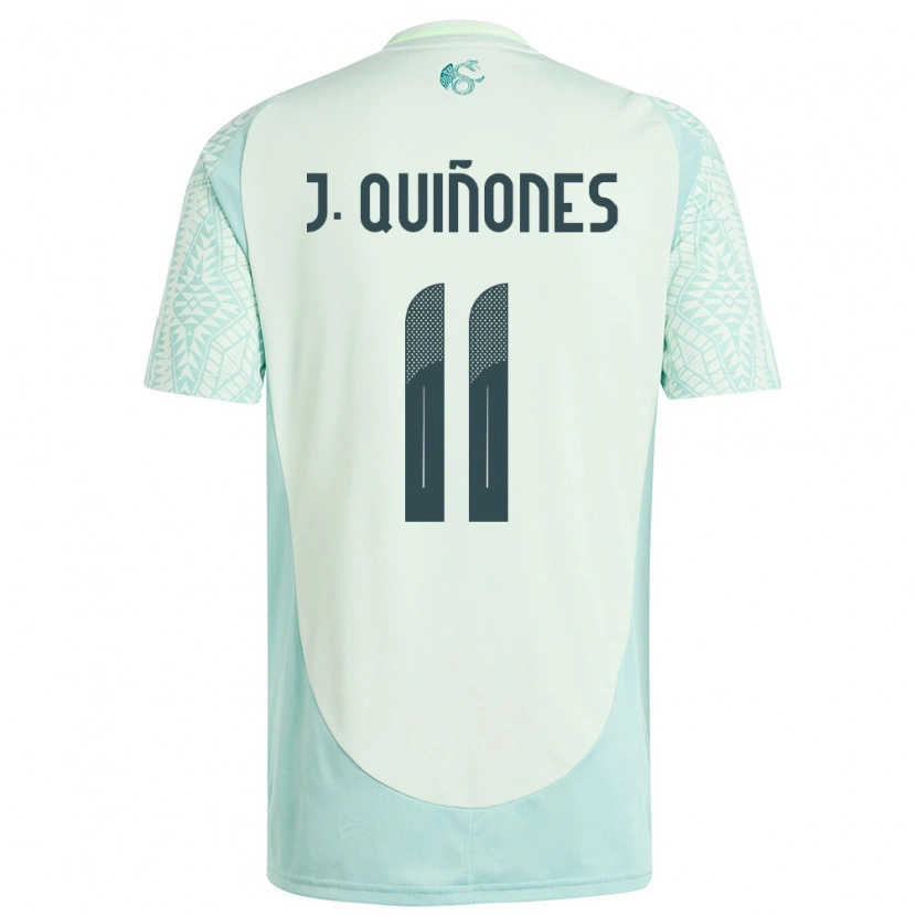 Danxen Mujer Camiseta México Julián Quiñones #11 Lino Verde 2ª Equipación 24-26 La Camisa México
