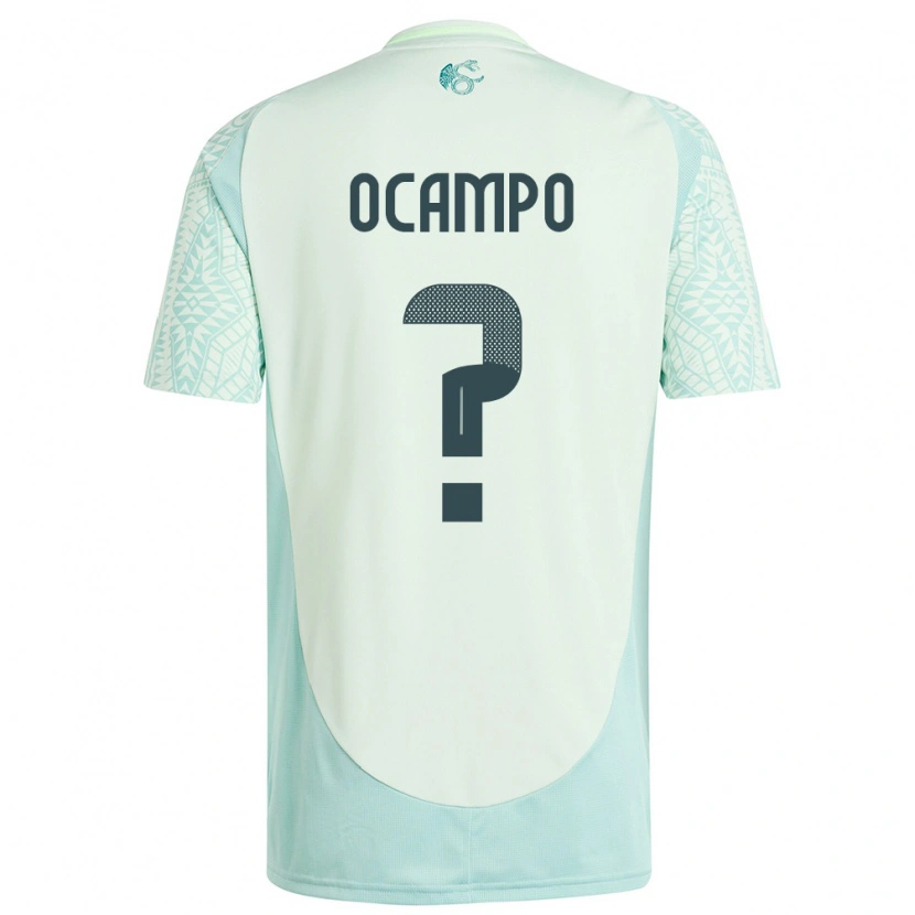 Danxen Mujer Camiseta México Johan Ocampo #0 Lino Verde 2ª Equipación 24-26 La Camisa México