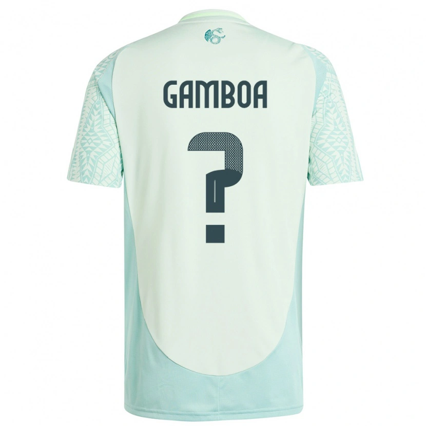 Danxen Mujer Camiseta México Luis Gamboa #0 Lino Verde 2ª Equipación 24-26 La Camisa México