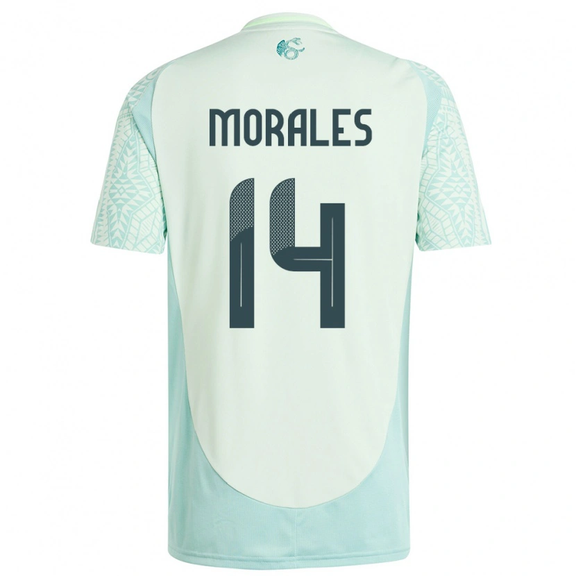 Danxen Mujer Camiseta México Amaury Morales #14 Lino Verde 2ª Equipación 24-26 La Camisa México