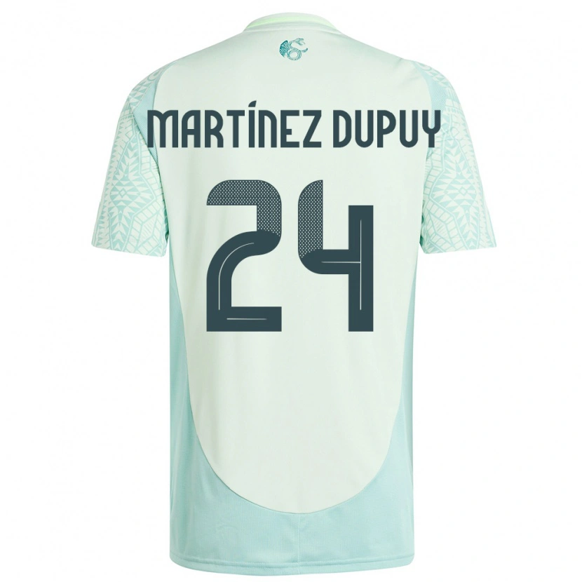 Danxen Mujer Camiseta México Luca Martínez Dupuy #24 Lino Verde 2ª Equipación 24-26 La Camisa México