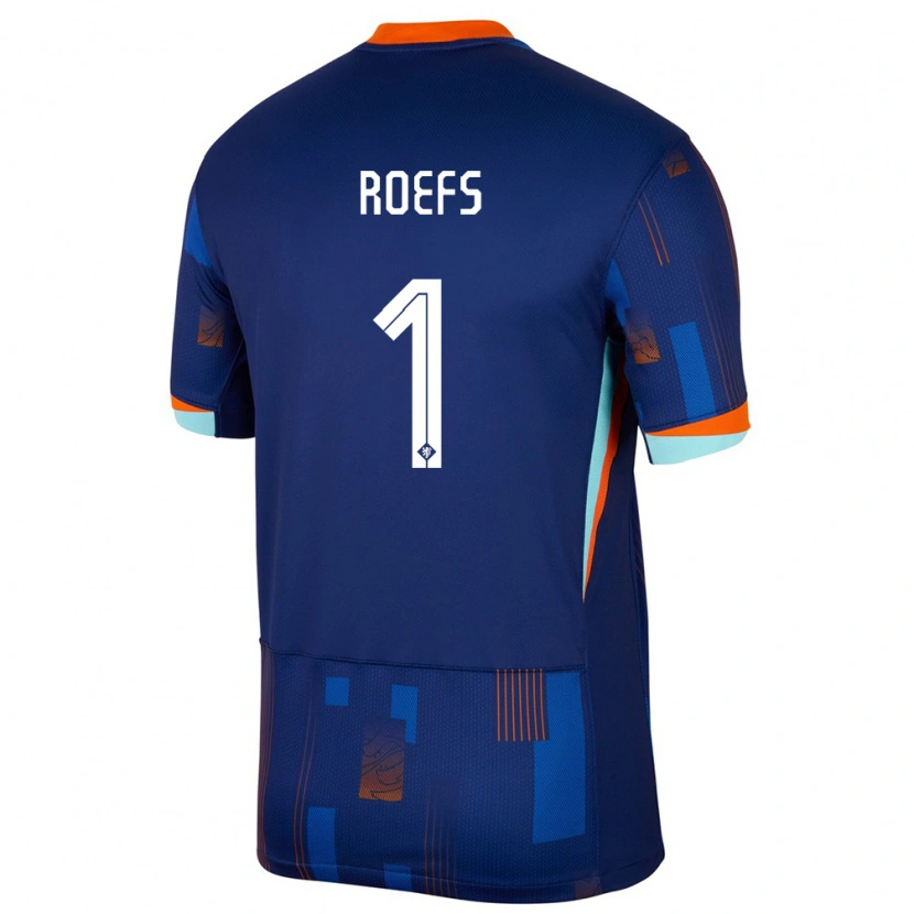 Danxen Mujer Camiseta Países Bajos Robin Roefs #1 Azul 2ª Equipación 24-26 La Camisa México