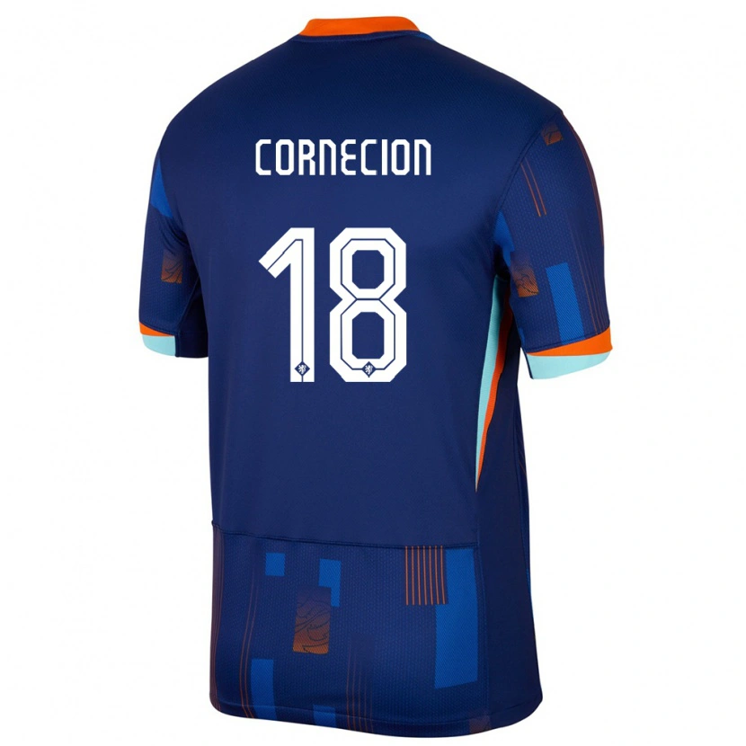 Danxen Mujer Camiseta Países Bajos Shuryjano Cornecion #18 Azul 2ª Equipación 24-26 La Camisa México