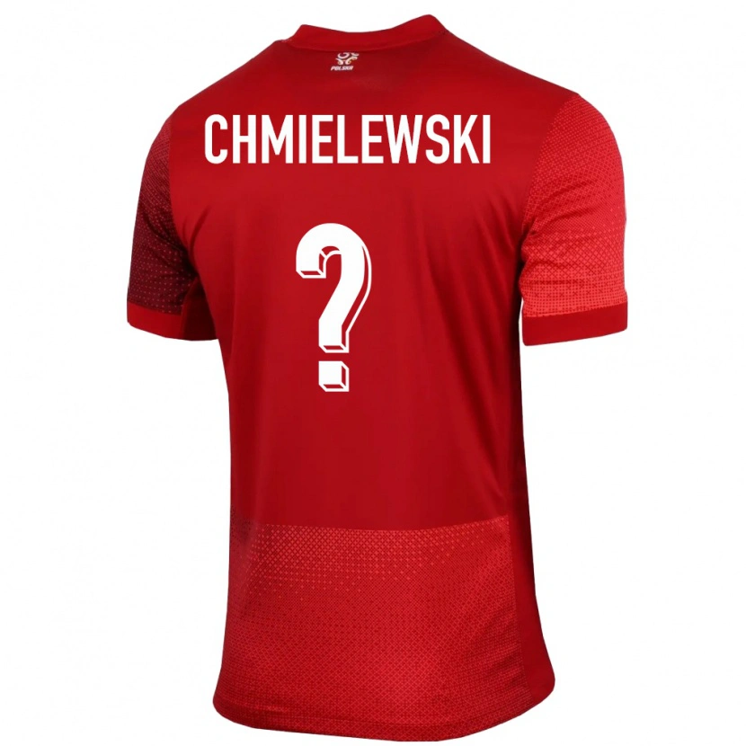Danxen Mujer Camiseta Polonia Jakub Chmielewski #0 Rojo 2ª Equipación 24-26 La Camisa México