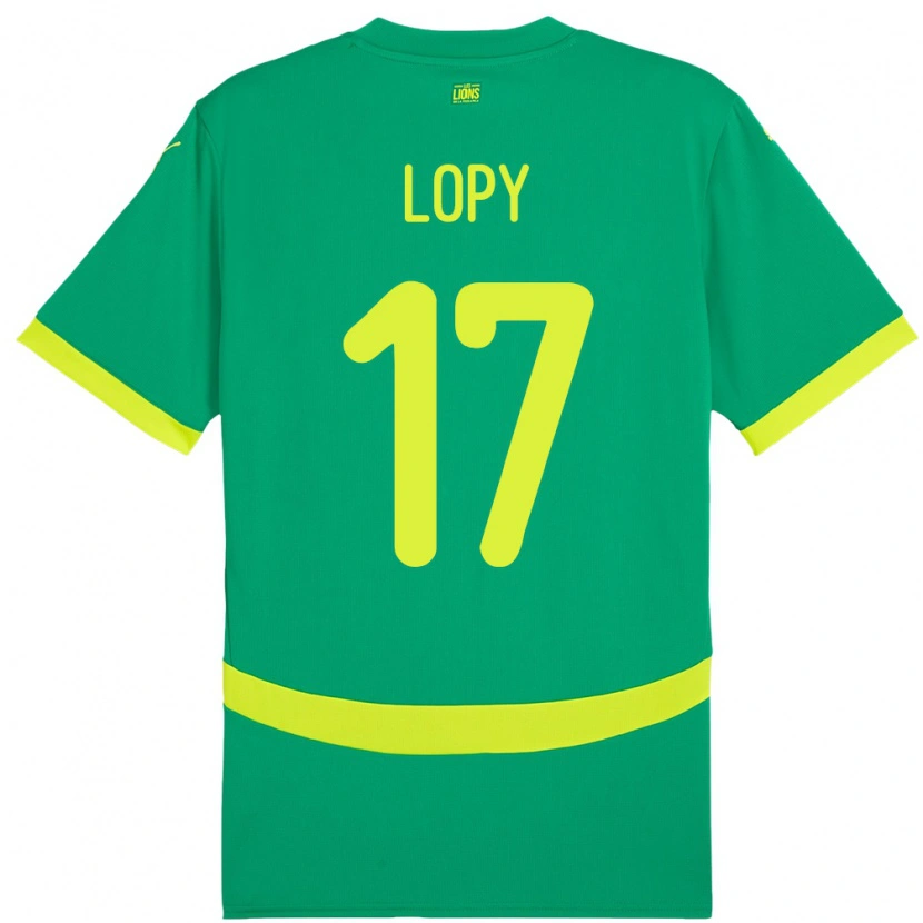 Danxen Mujer Camiseta Senegal Dion Lopy #17 Verde 2ª Equipación 24-26 La Camisa México