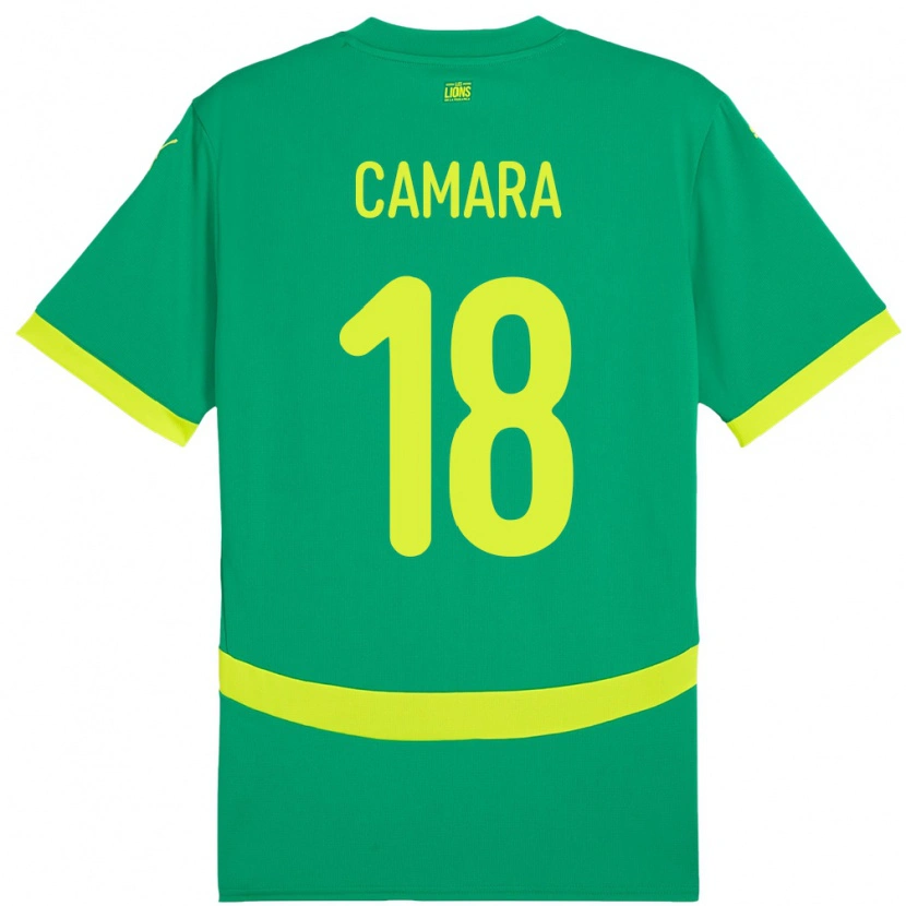 Danxen Mujer Camiseta Senegal Meta Camara #18 Verde 2ª Equipación 24-26 La Camisa México