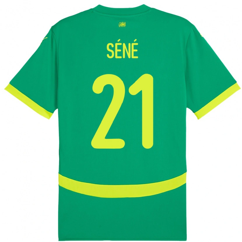 Danxen Mujer Camiseta Senegal Tening Sene #21 Verde 2ª Equipación 24-26 La Camisa México