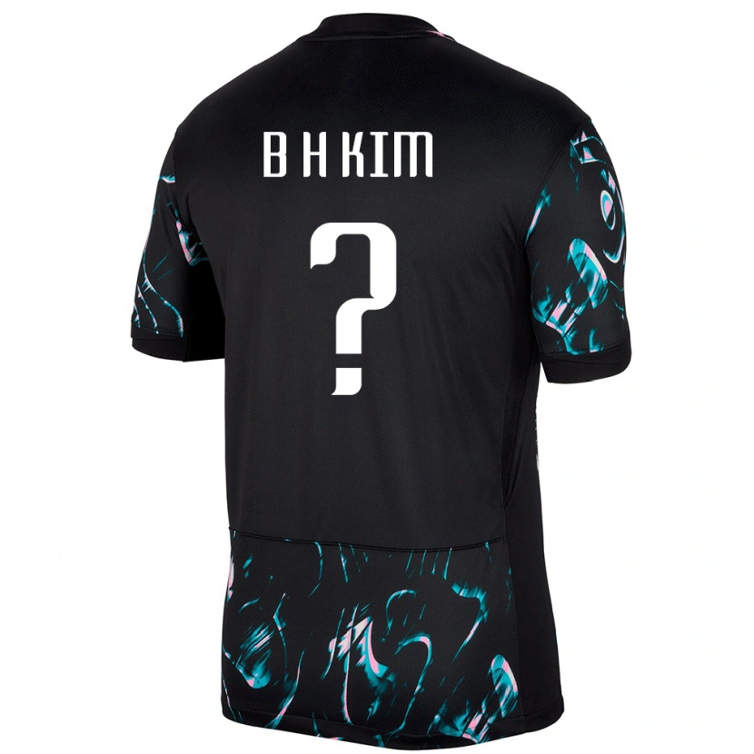 Danxen Mujer Camiseta Corea Del Sur Kim Beom Hwan #0 Negro 2ª Equipación 24-26 La Camisa México