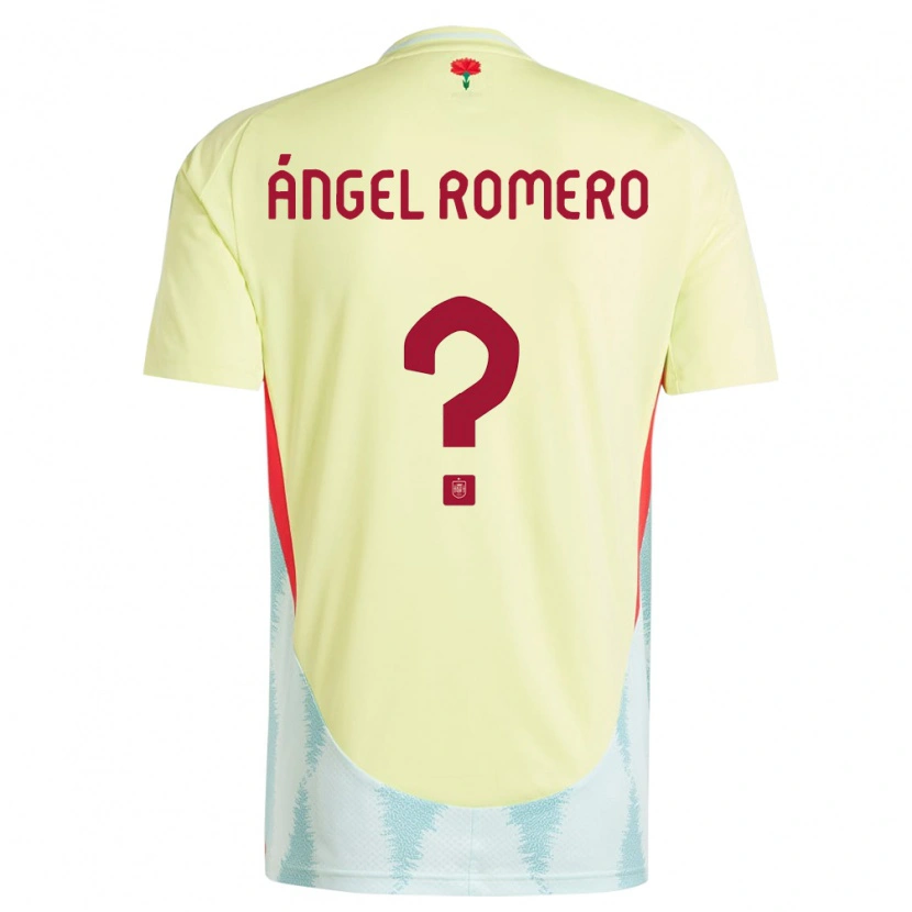 Danxen Mujer Camiseta España Miguel Ángel Romero #0 Amarillo 2ª Equipación 24-26 La Camisa México