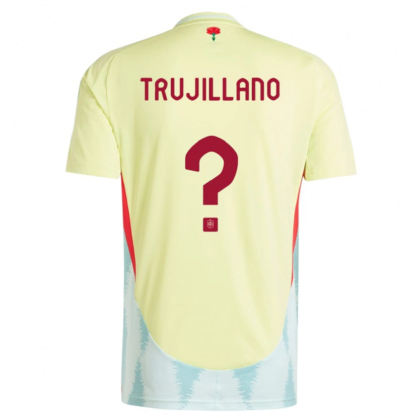 Danxen Mujer Camiseta España Guillermo Trujillano #0 Amarillo 2ª Equipación 24-26 La Camisa México