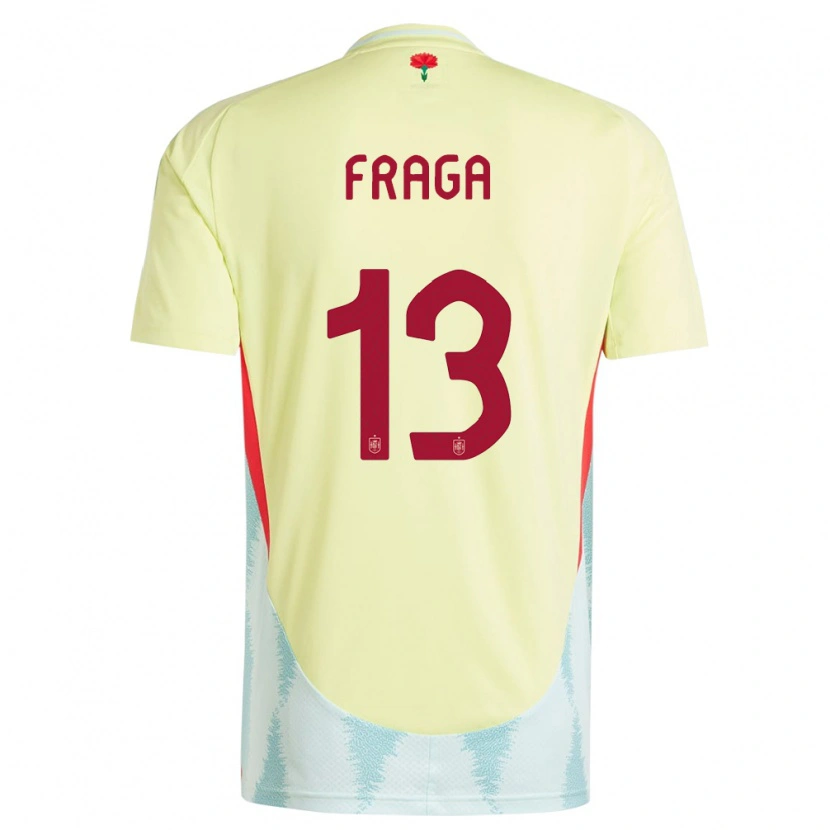 Danxen Mujer Camiseta España Aitor Fraga #13 Amarillo 2ª Equipación 24-26 La Camisa México