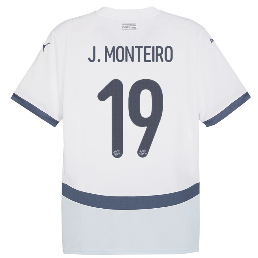 Danxen Mujer Camiseta Suiza Joël Monteiro #19 Blanco 2ª Equipación 24-26 La Camisa México