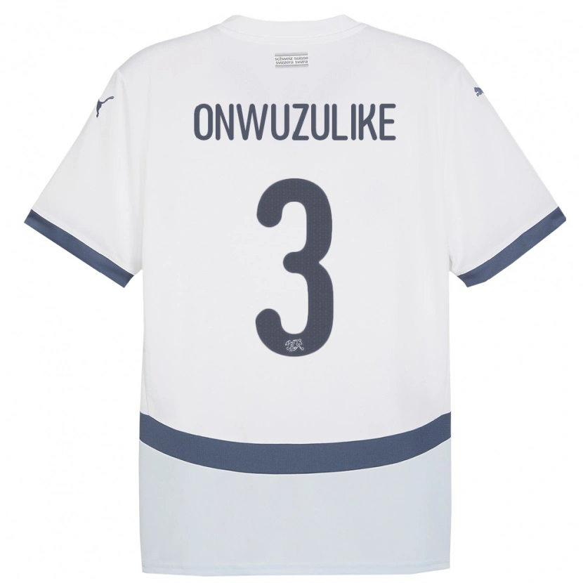 Danxen Mujer Camiseta Suiza Ifeanyichukwu Onwuzulike #3 Blanco 2ª Equipación 24-26 La Camisa México